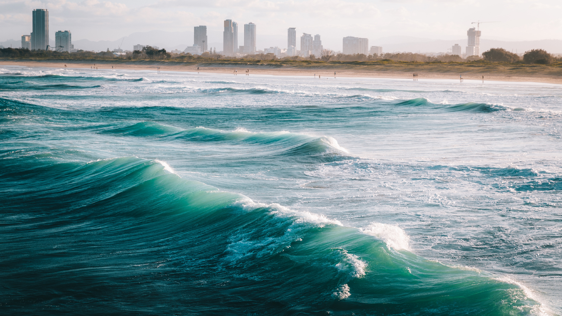 Обои волна, управлять водителем, вода, облако, гидроресурсы в разрешении 1920x1080