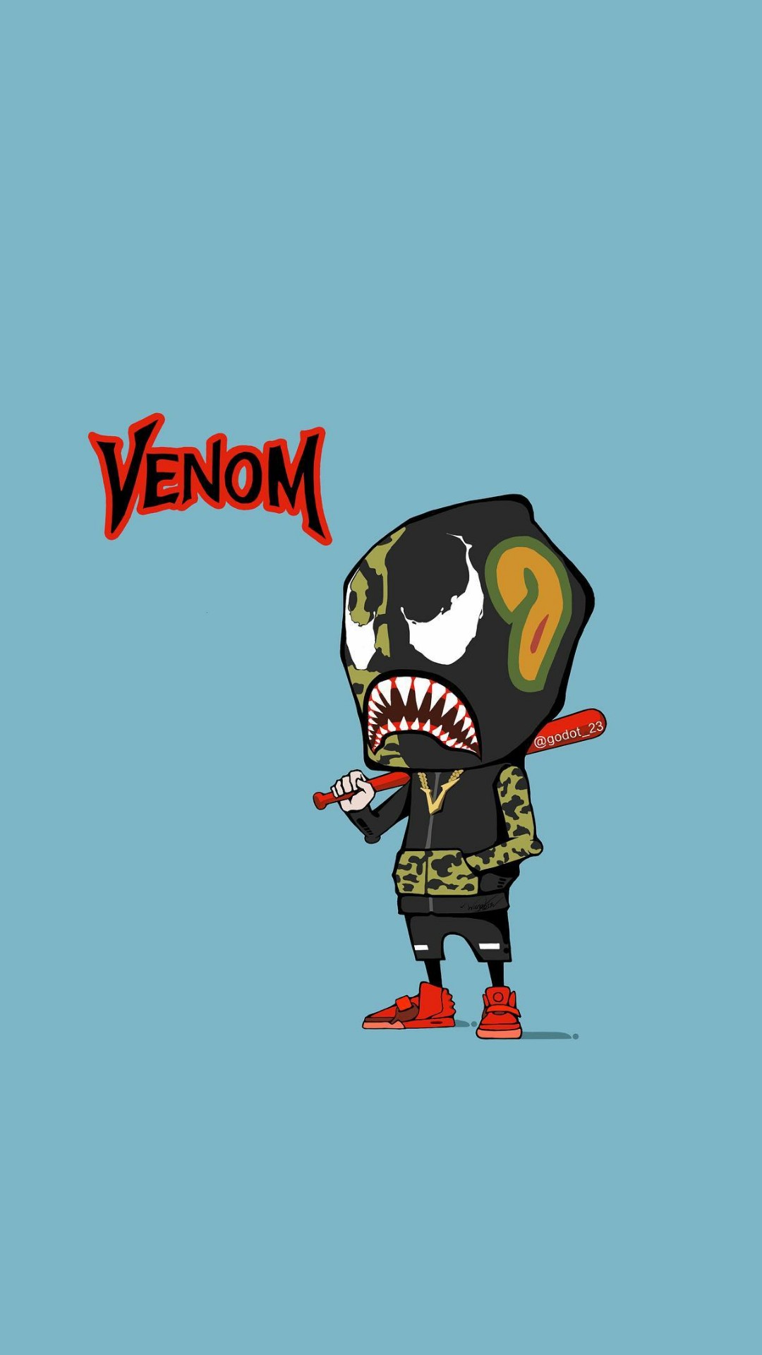 Обои мультфильм, рюкзак, мешок, ударяться, арт в разрешении 1080x1920