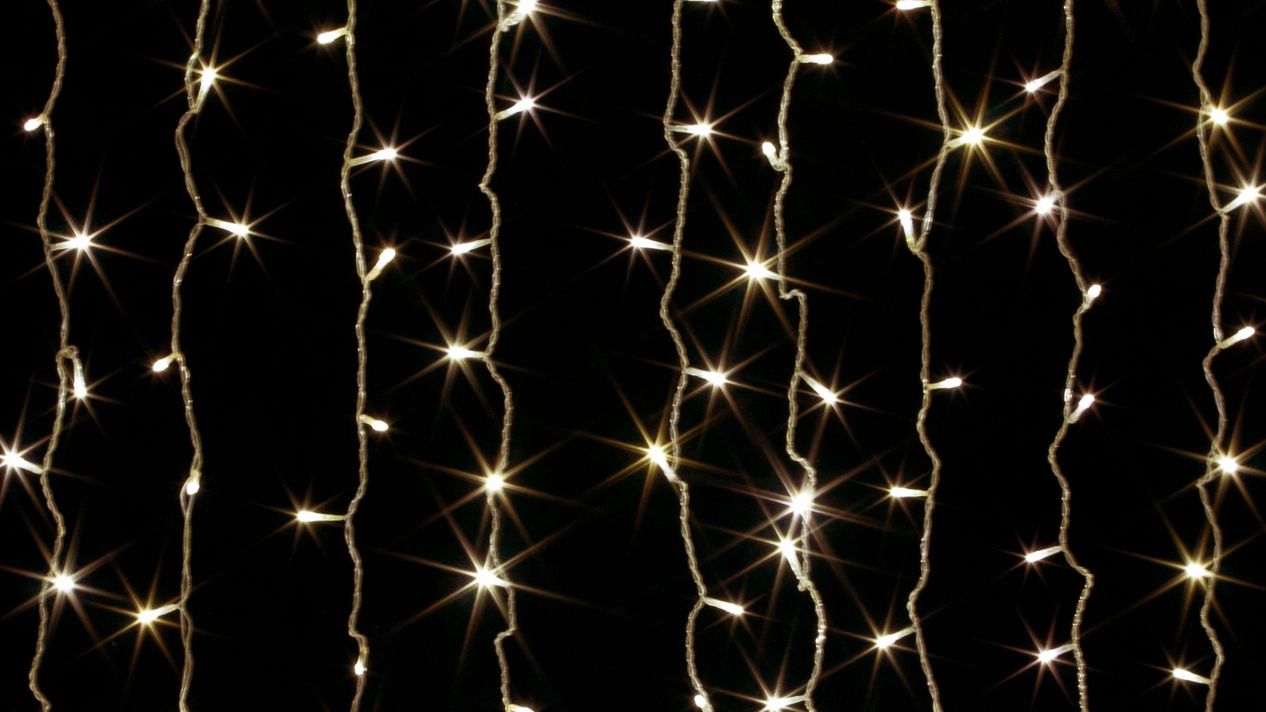 Обои гирлянда, свет, черный, освещение, узор в разрешении 2560x1440