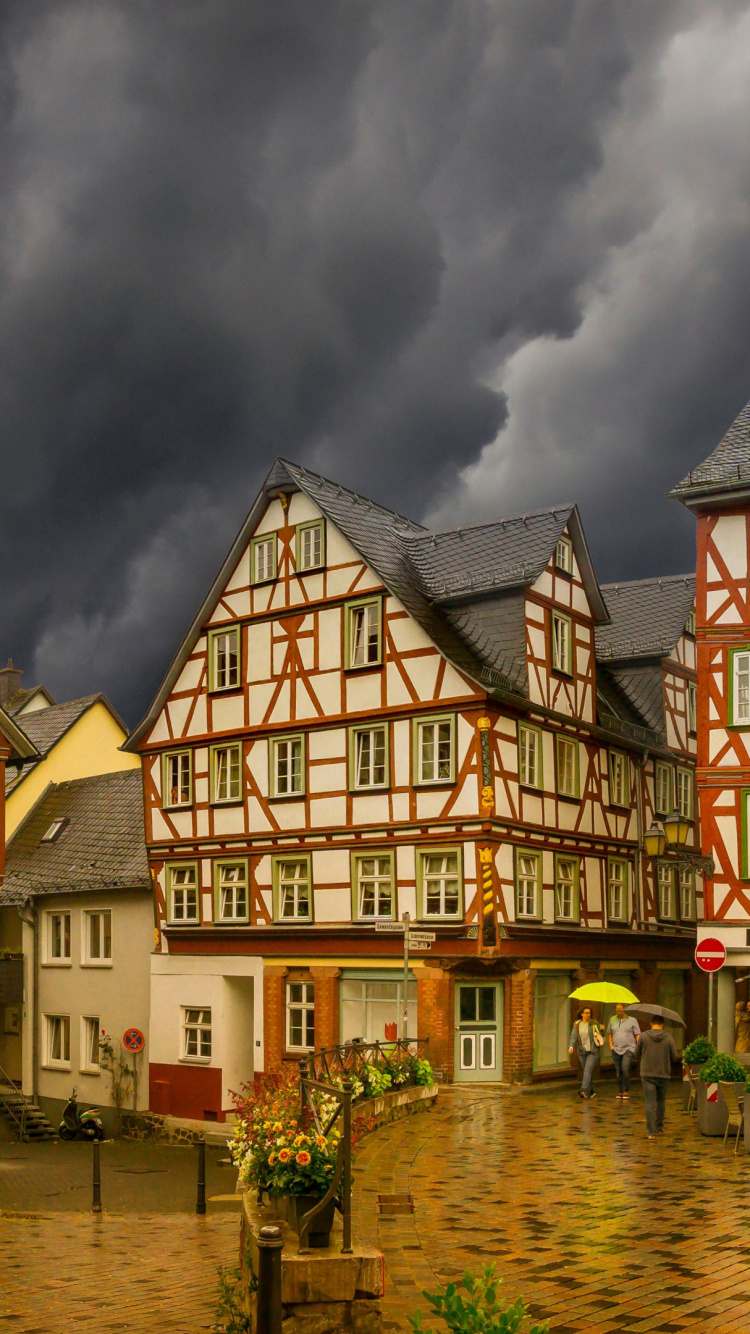 Обои Wetzlar, облако, здание, свойство, окно в разрешении 750x1334