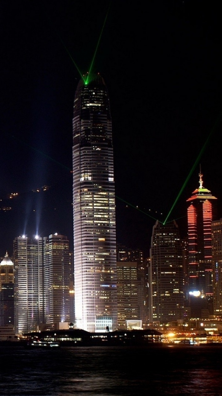 Обои Гавань Виктория, пик Виктория, город, городской пейзаж, метрополия в разрешении 720x1280