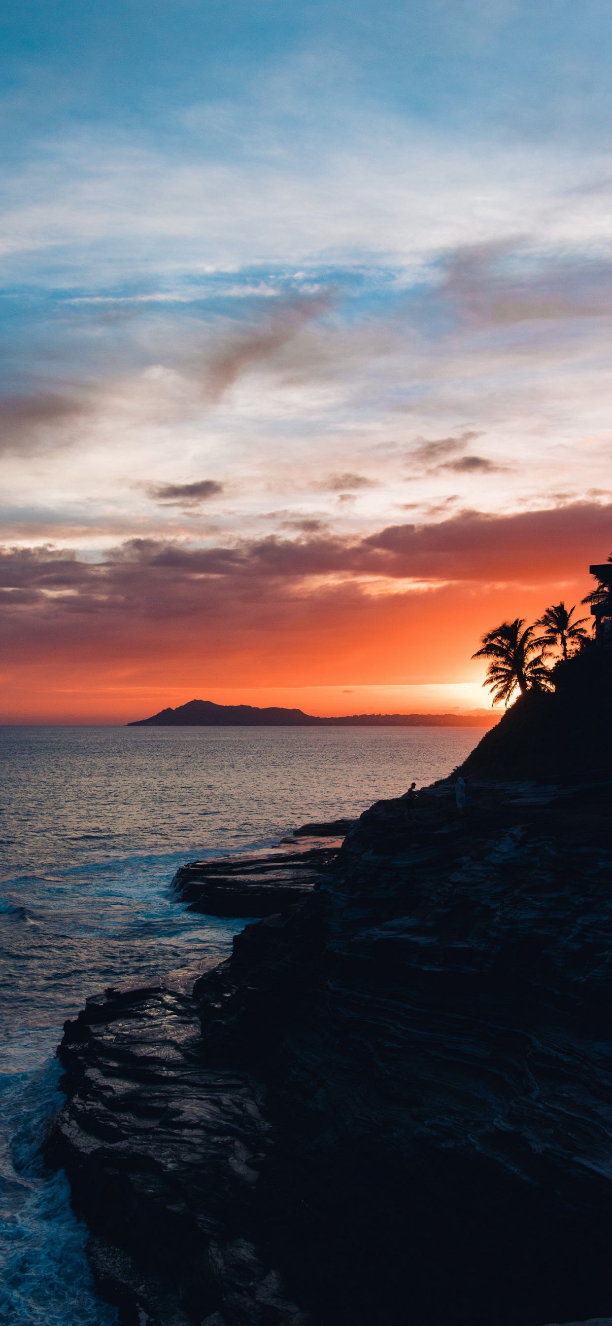 Обои плюющаяся пещера, облако, вода, послесвечение, Оранжевый цвет в разрешении 1242x2688