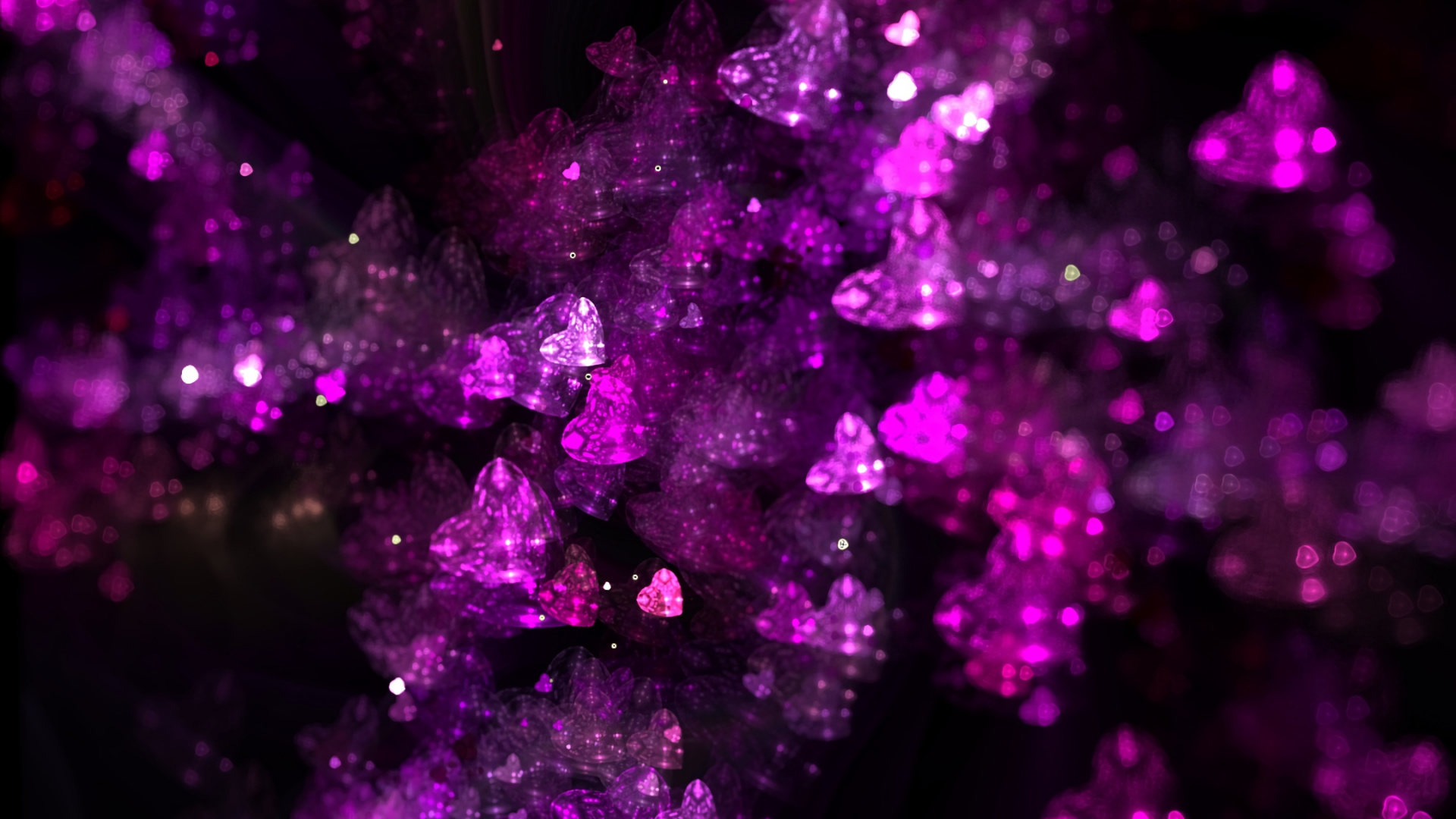 Обои Фиолетовый, пурпур, розовый, пурпурный цвет, фрактальное искусство в разрешении 1920x1080