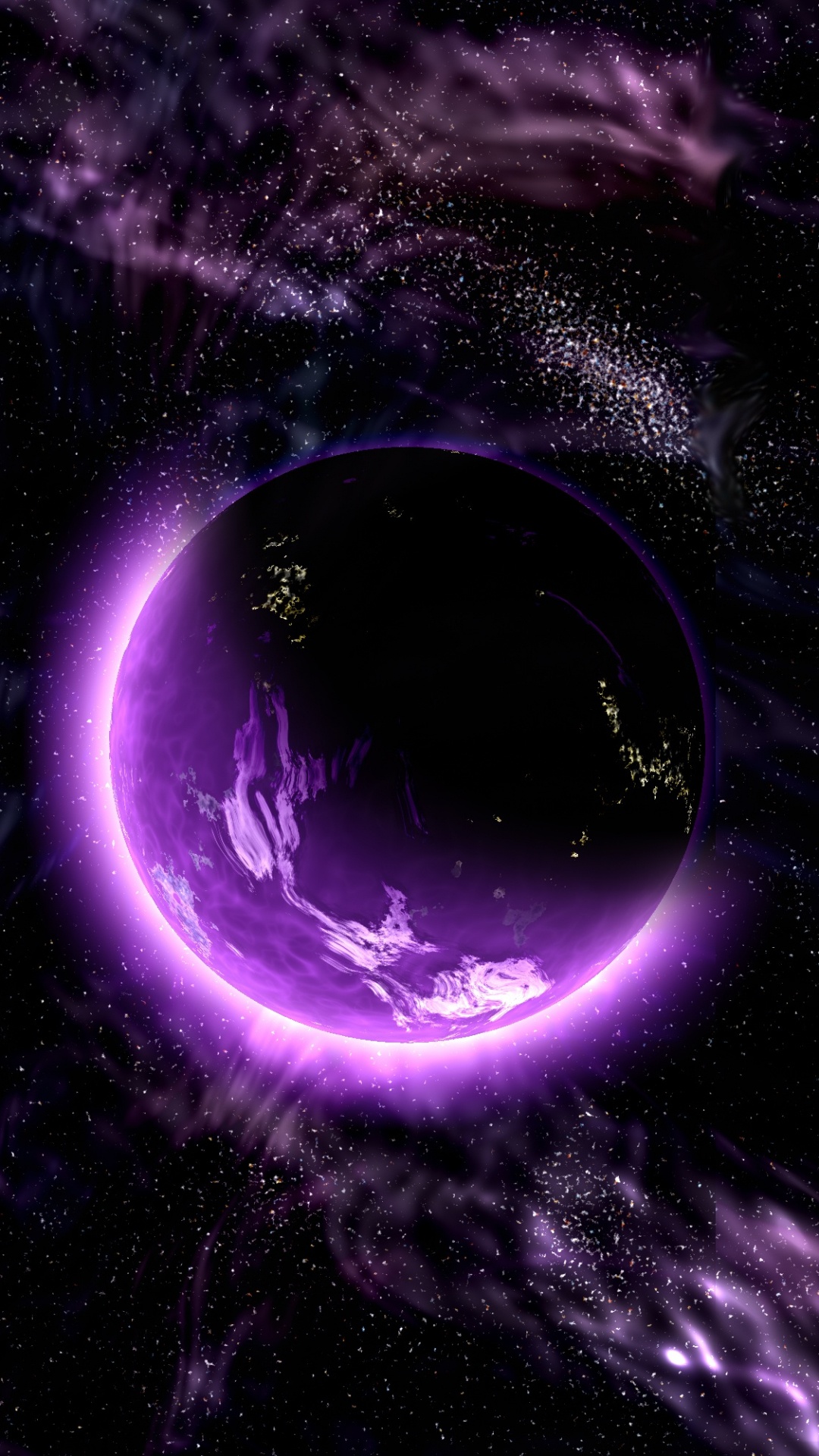 Обои космическое пространство, пурпур, астрономический объект, Фиолетовый, космос в разрешении 1080x1920