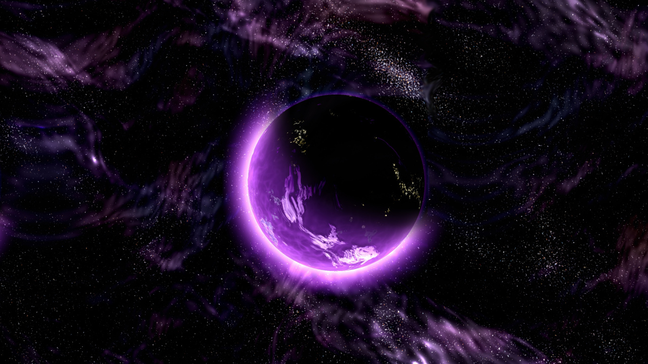 Обои космическое пространство, пурпур, астрономический объект, Фиолетовый, космос в разрешении 1280x720