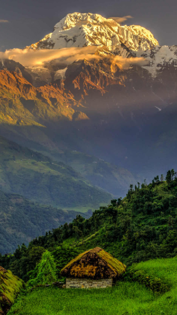 Обои Xiaomi Ми Максимум, горный рельеф, гора, природа, горный хребет в разрешении 750x1334