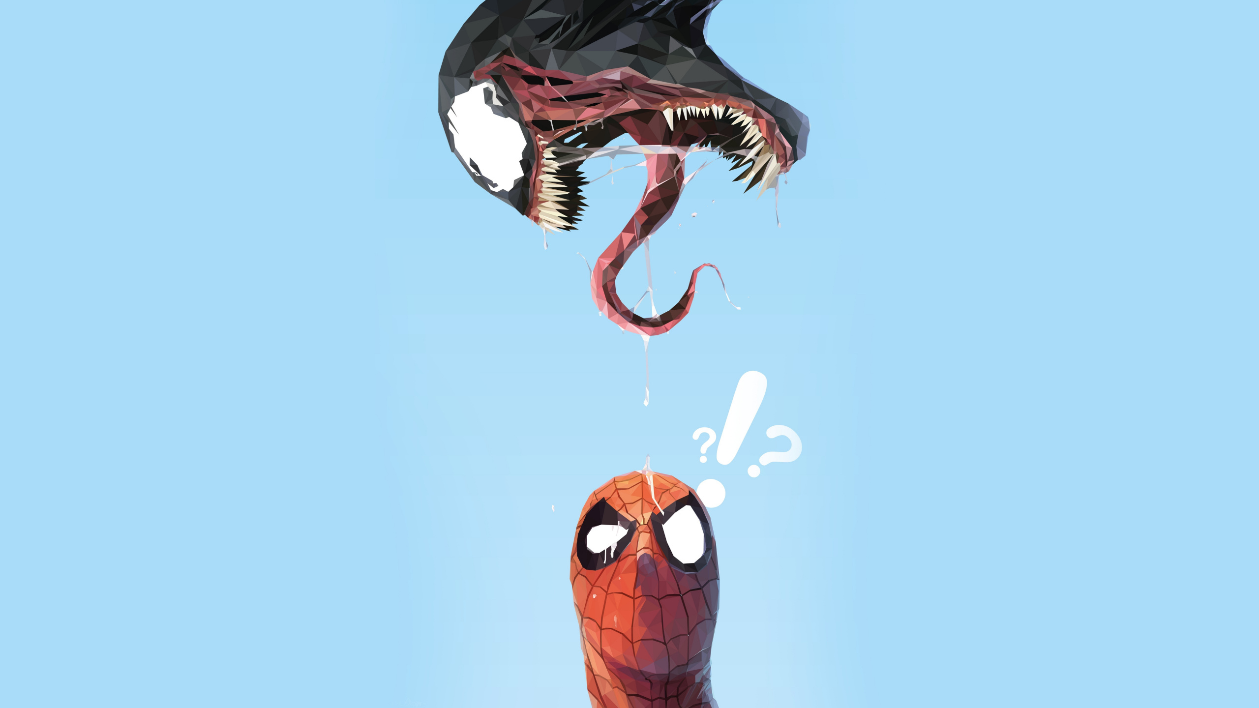 Веном и человек паук обои