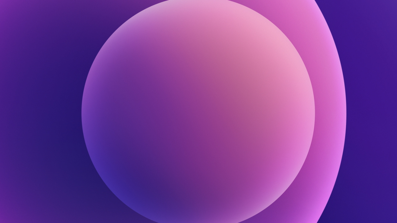 Обои Purple iPhone 12 inspired iOS 14 iPhone wallpaper [light] в разрешении 1280x720