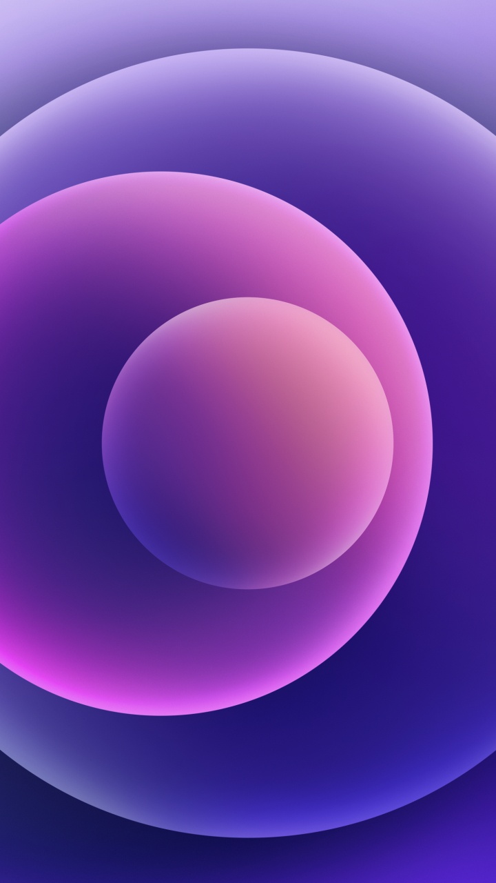 Обои Purple iPhone 12 inspired iOS 14 iPhone wallpaper [light] в разрешении 720x1280