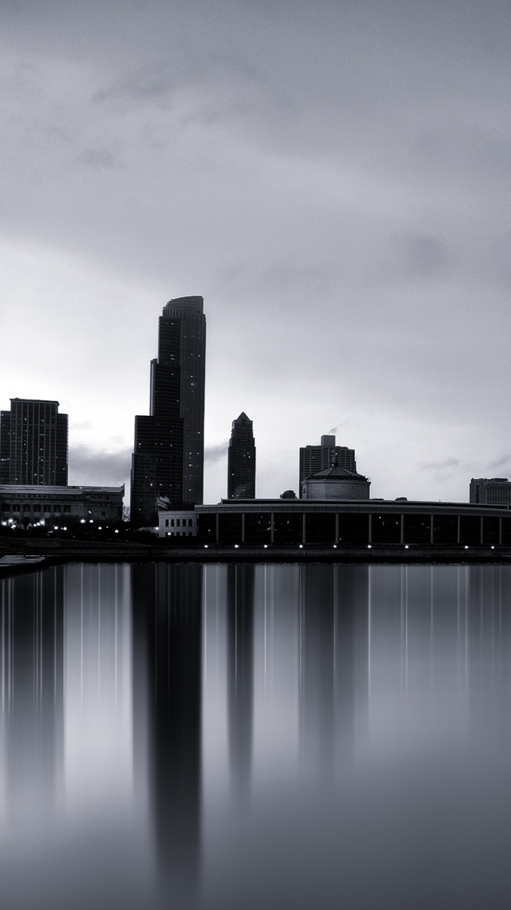 Обои линия горизонта, Чикаго, архитектура, городской пейзаж, город в разрешении 720x1280