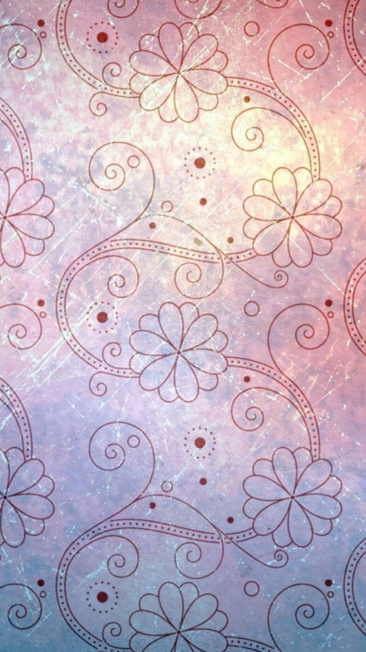 Обои текстура, синий, узор, розовый, дизайн в разрешении 720x1280