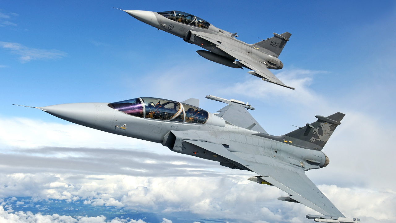 Обои Сааб jas 39 Грипен, Gripen NG, самолеты, военный самолет, многоцелевые боевые самолеты в разрешении 1280x720