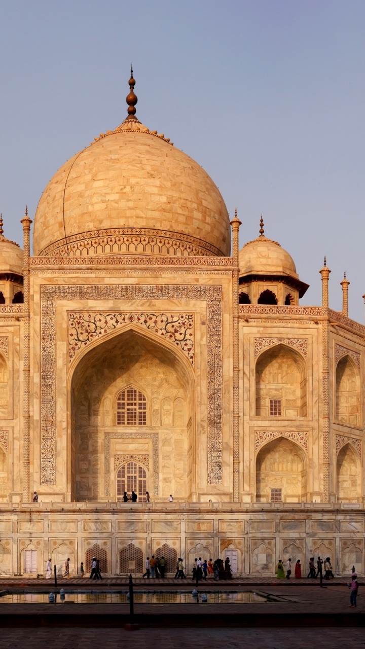 Обои Тадж-Махал, Чудеса мира, Могольской архитектуры, памятник, ориентир в разрешении 720x1280
