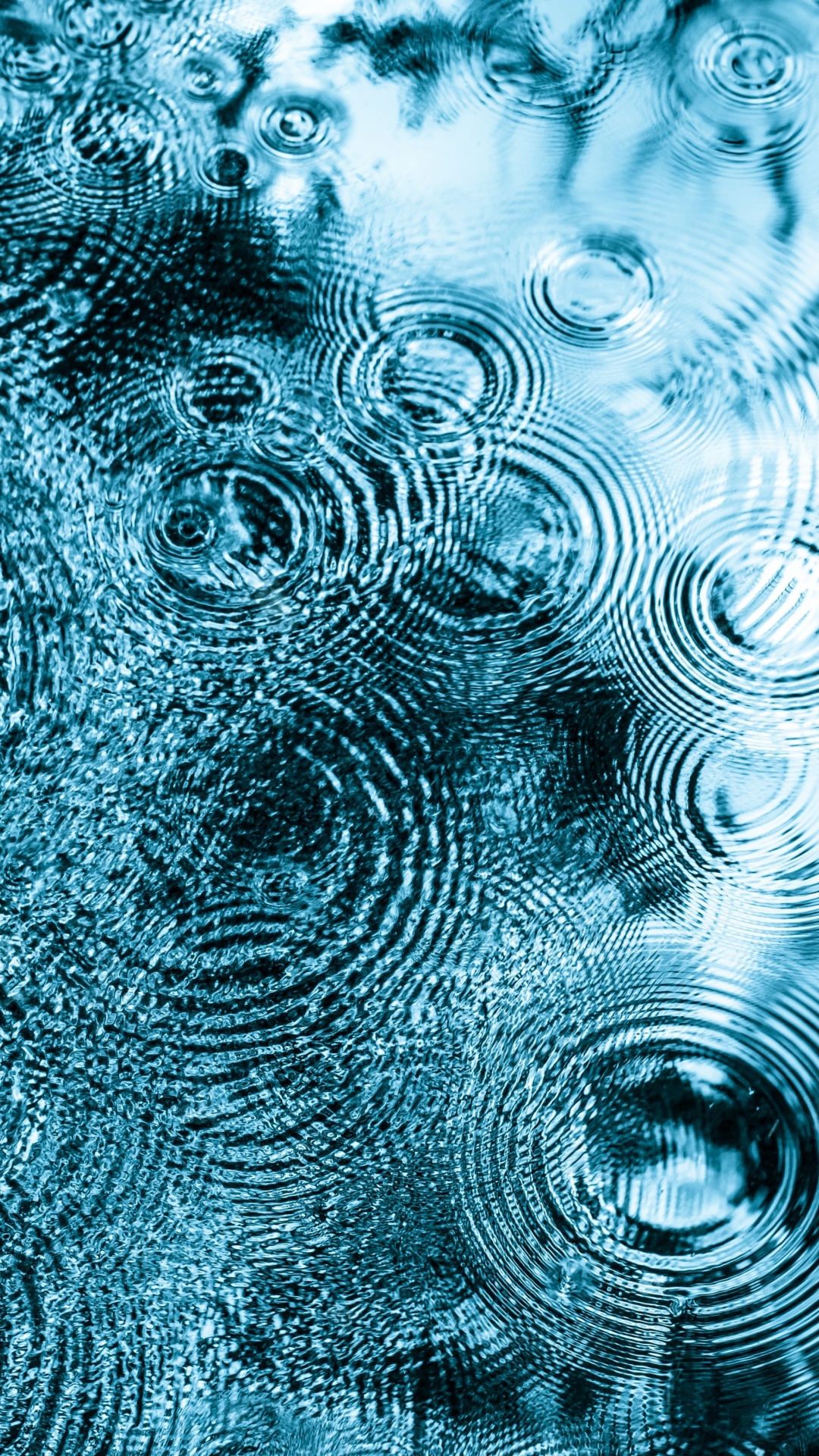 Обои поверхность воды, поверхностное натяжение, падение, вода, капиллярные волны в разрешении 1080x1920