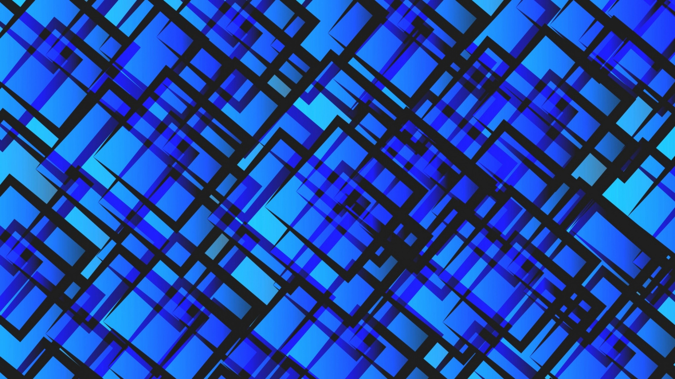 Обои синий, электрик, узор, линия, симметрия в разрешении 1366x768