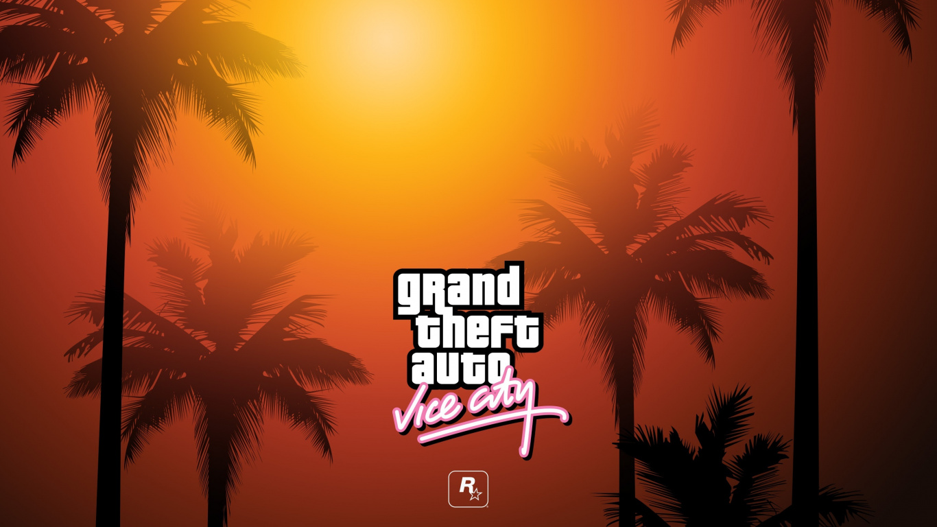 Обои gta vice city, grand theft auto v, grand theft auto san andreas, Вайс-Сити, модуль в разрешении 1366x768