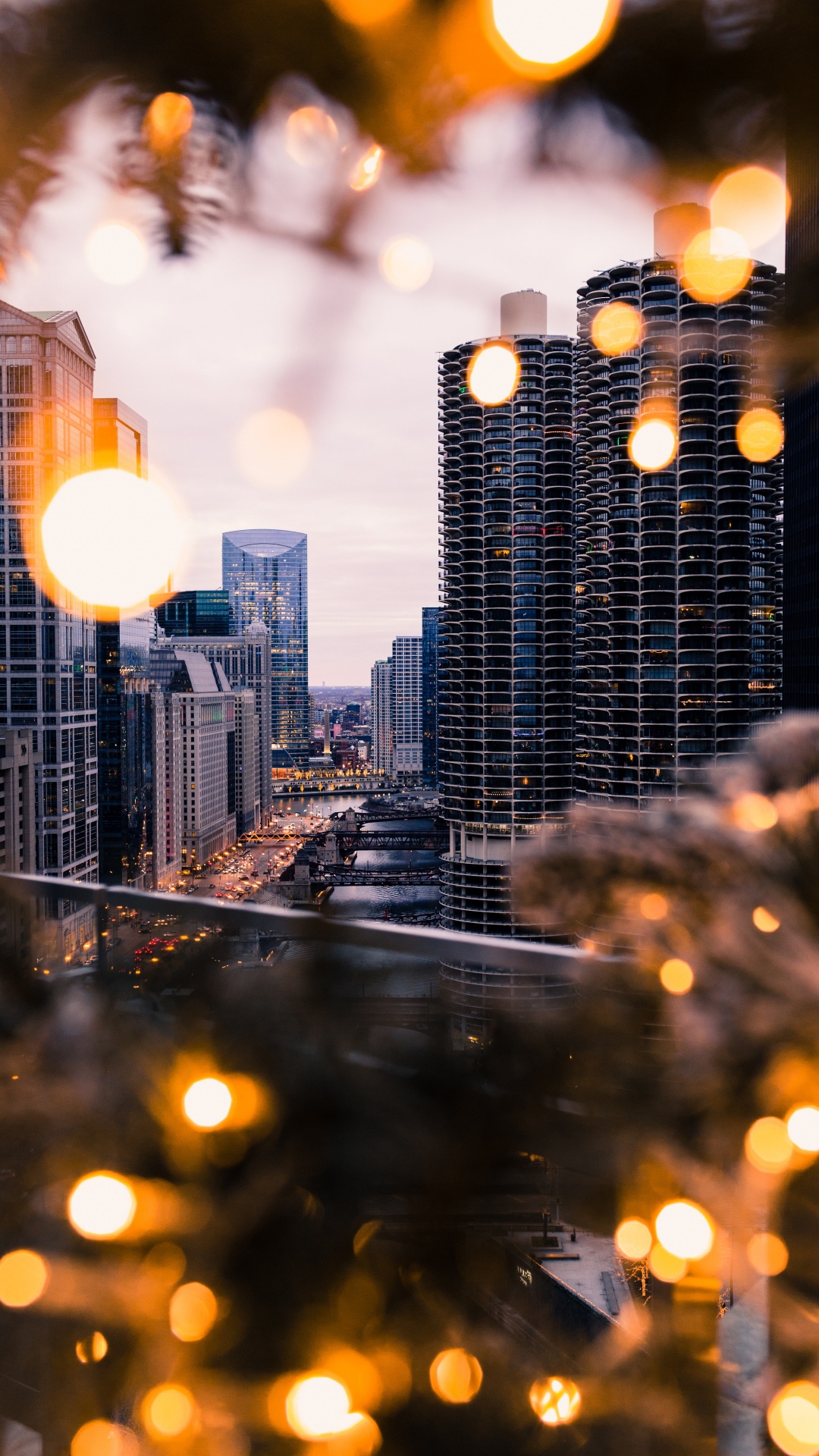 Обои боке, город, городской район, городской пейзаж, населенный пункт в разрешении 1080x1920