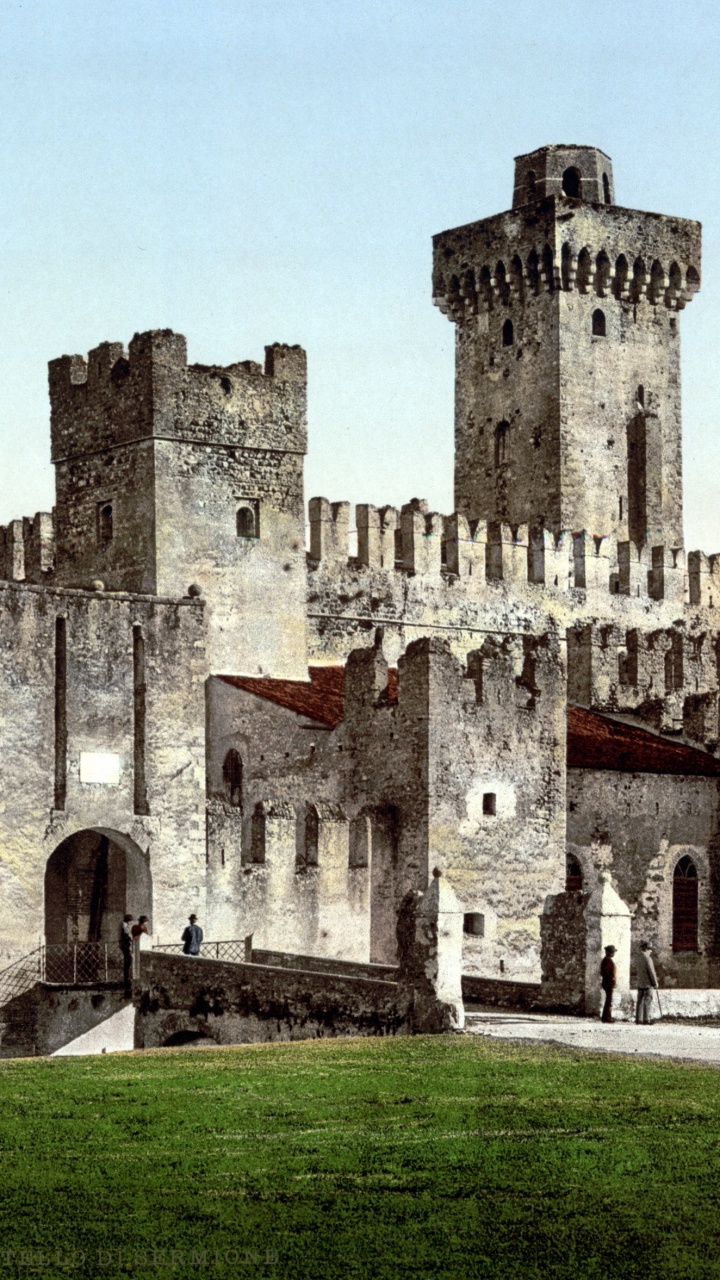 Обои Замок Скалигеров, озеро Гарда, замок, фортификация, Скалигер в разрешении 720x1280