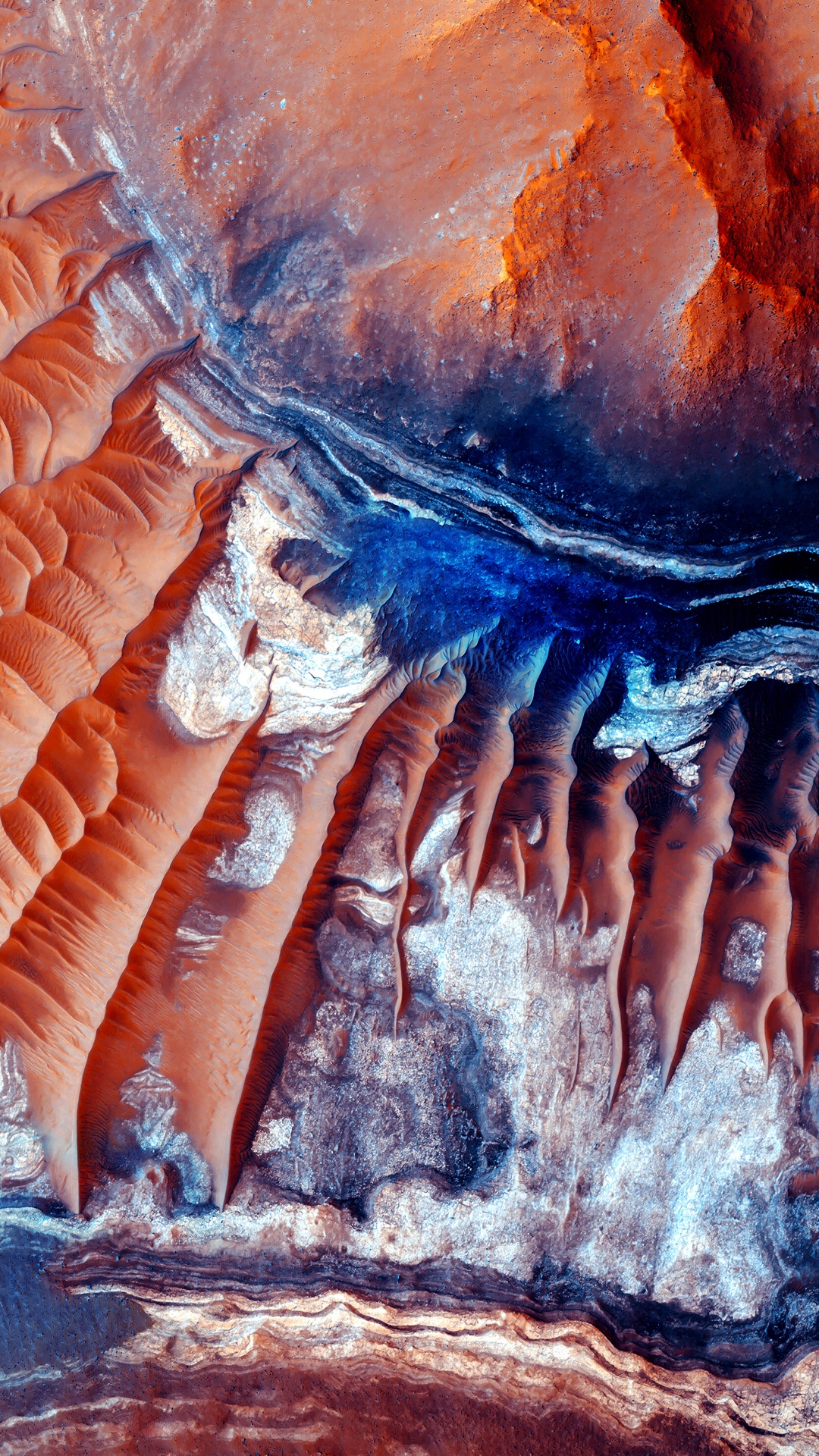 Обои Марс, НАСА, Марс Разведывательный Орбитер, планета, вода в разрешении 1080x1920