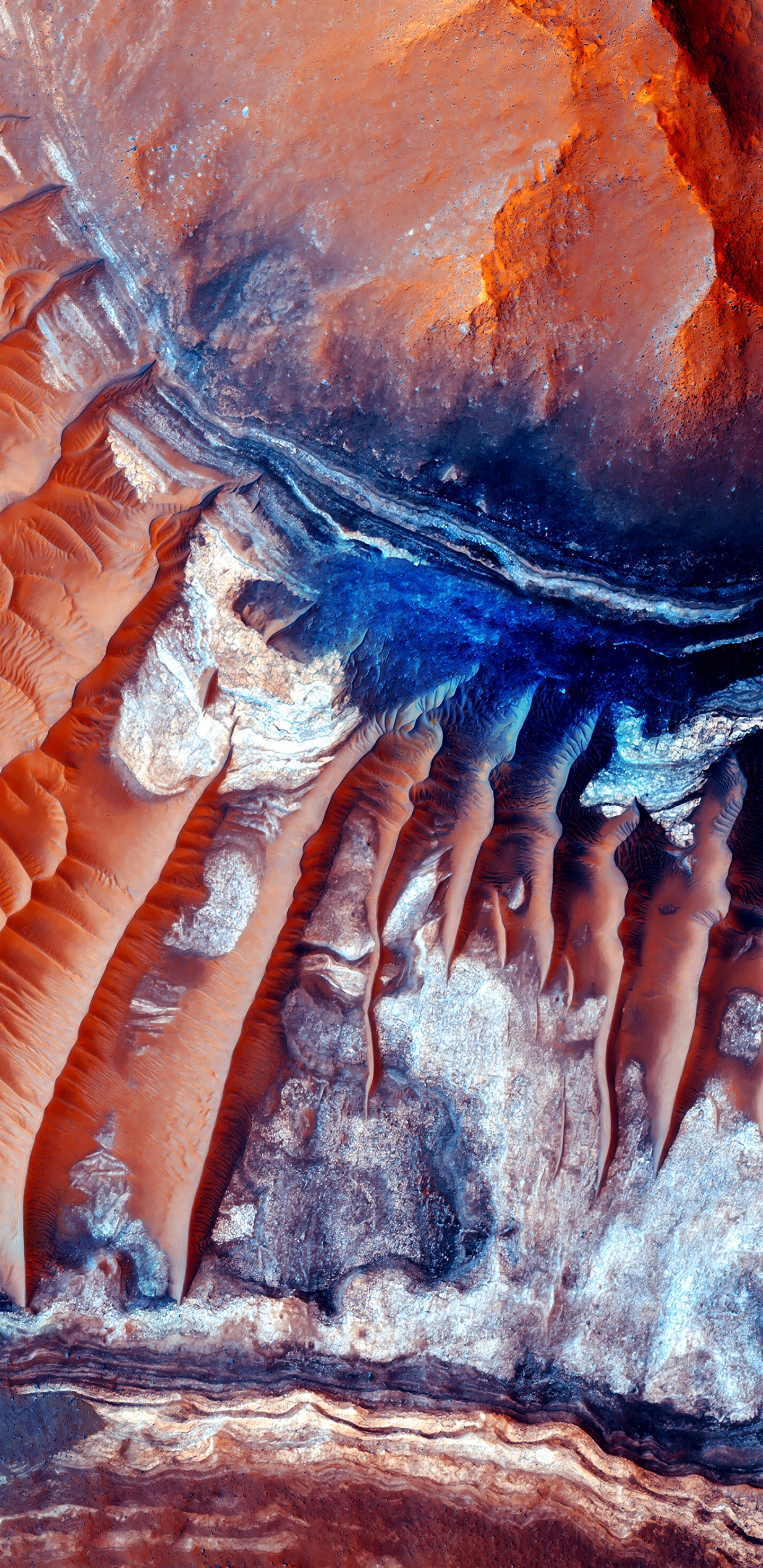 Обои Марс, НАСА, Марс Разведывательный Орбитер, планета, вода в разрешении 1440x2960