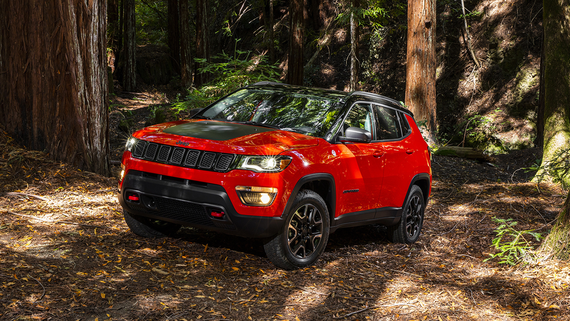 Обои 2017 Джип Компас, джип, Джип Trailhawk Притягивает, Крайслер, авто в разрешении 1920x1080