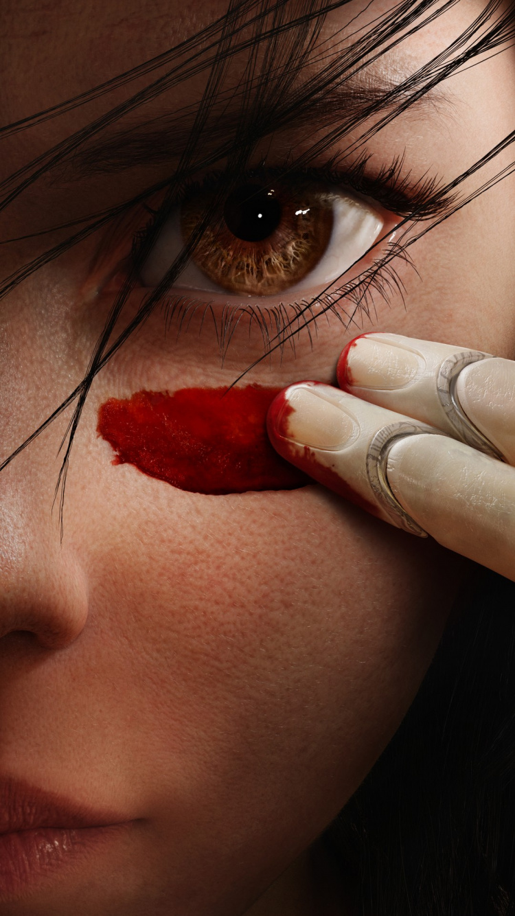 Обои Алита Боевой Ангел, Научная фантастика, экшн, Студии 20 века, роман в разрешении 750x1334