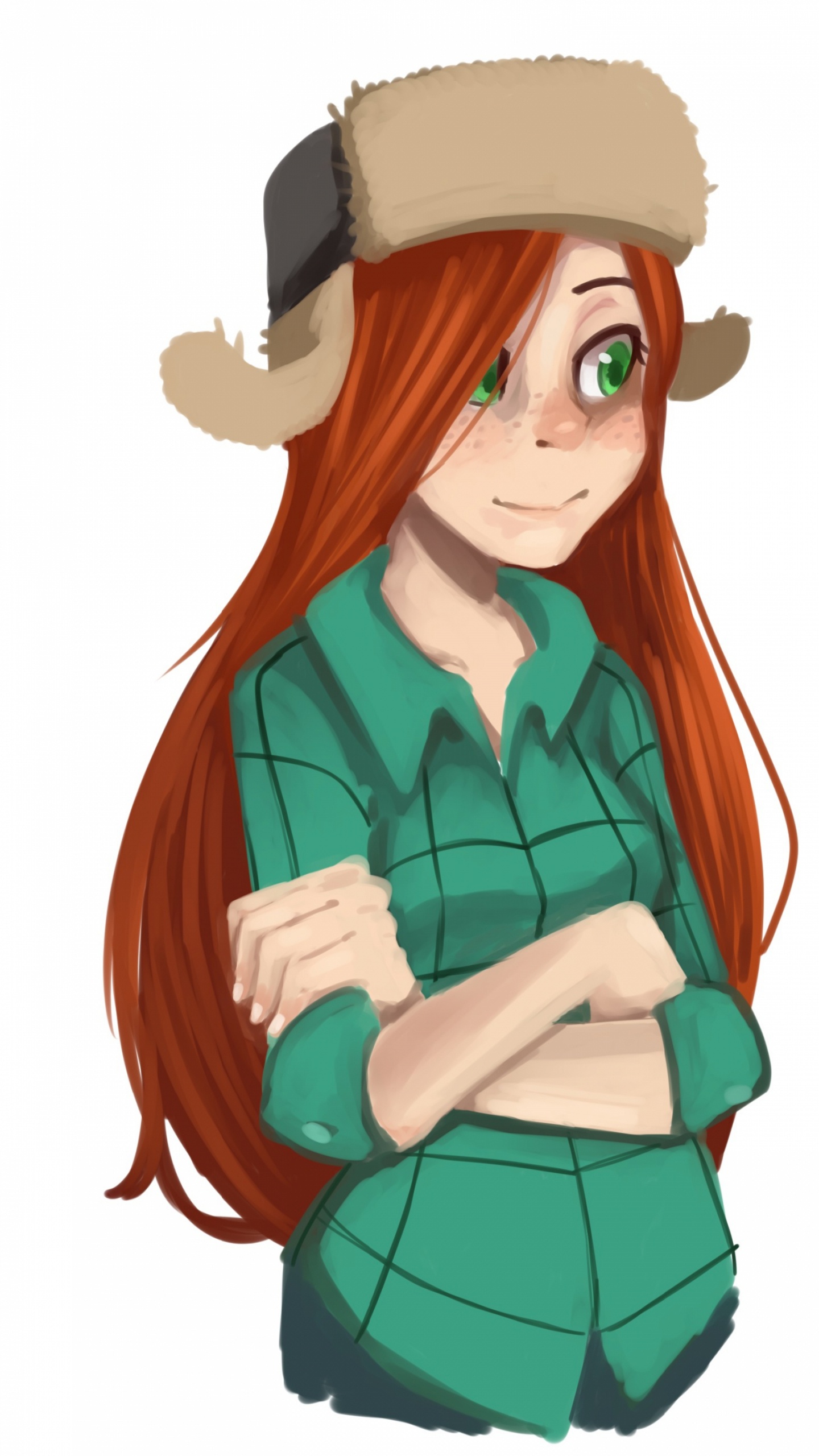 Обои мультфильм, иллюстрация, каштановые волосы, человек, рот в разрешении 1440x2560