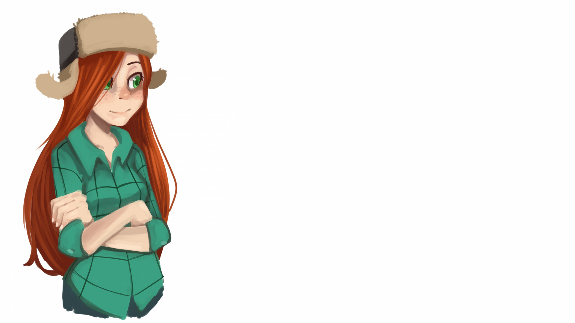 Обои мультфильм, иллюстрация, каштановые волосы, человек, рот в разрешении 1920x1080