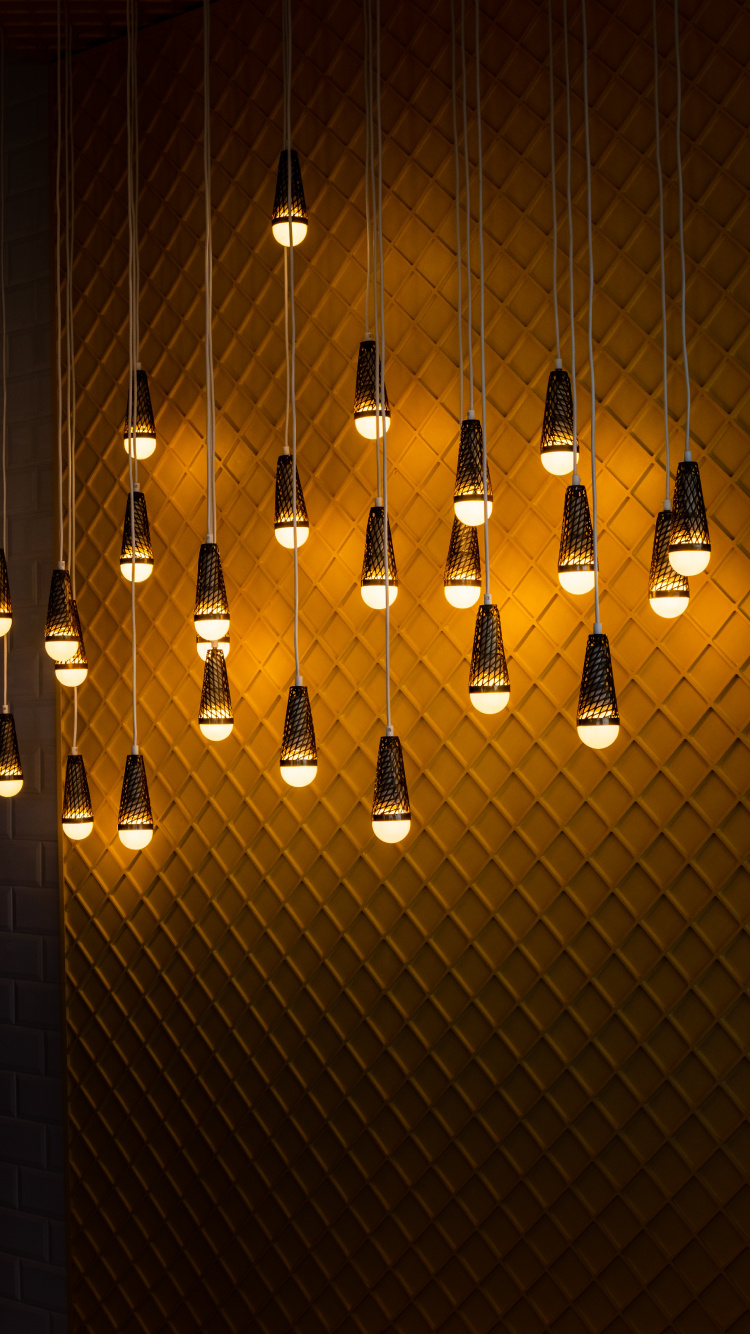 Обои Лампа накаливания, электрическое освещение, освещение, осветительная арматура, люстра в разрешении 750x1334