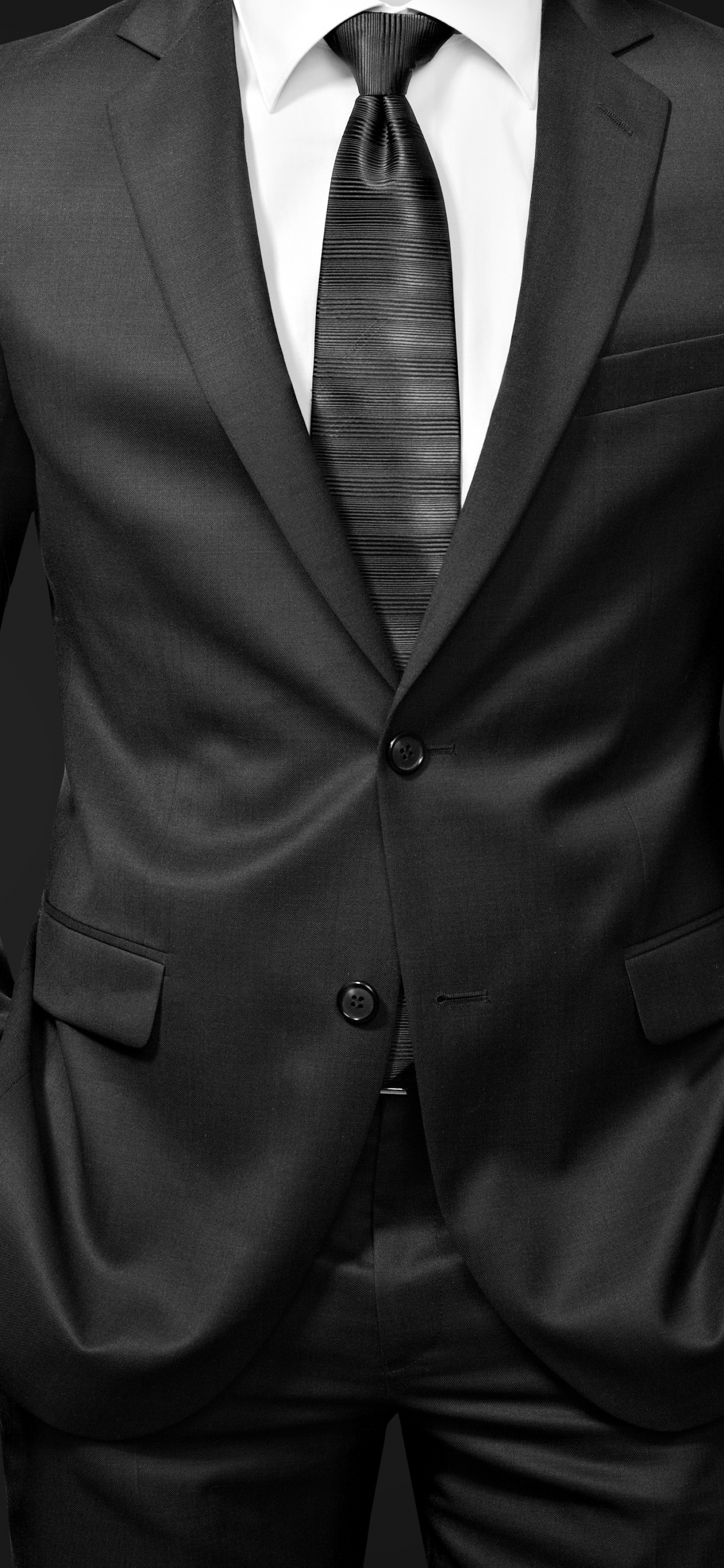 Обои одежда, костюм, черный, официальная одежда, верхняя одежда в разрешении 1242x2688