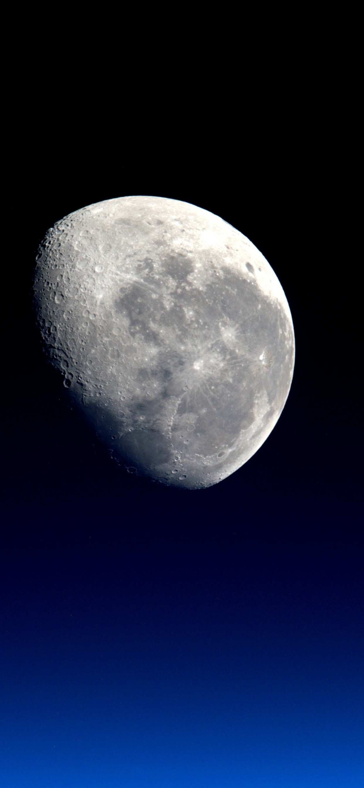 Обои Международная космическая станция, НАСА, луна, земля, атмосфера в разрешении 1242x2688