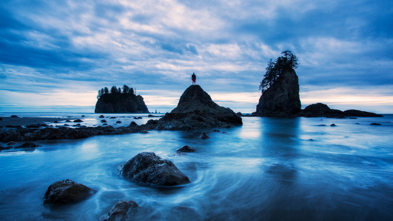 Обои пляж, побережье, море, океан, берег в разрешении 1366x768