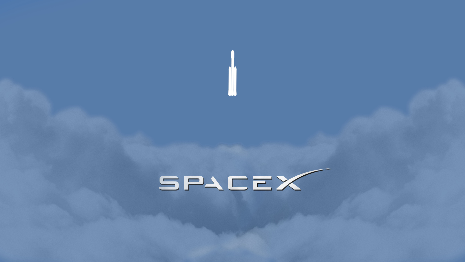 Обои SpaceX, ракета, Элон Мускус Тесла Родстер, дневное время, облако в разрешении 1920x1080