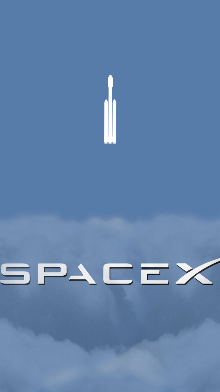 Обои SpaceX, ракета, Элон Мускус Тесла Родстер, дневное время, облако в разрешении 750x1334