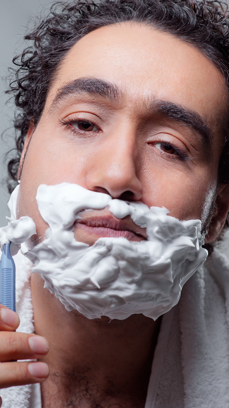 Обои бритье, волосы на лице, волосы, борода, губа в разрешении 750x1334