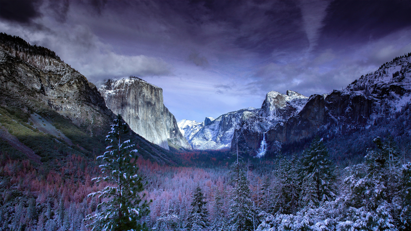 Обои йосемитский национальный парк, йосемити, туннель Вавона, национальный парк, парк в разрешении 1366x768