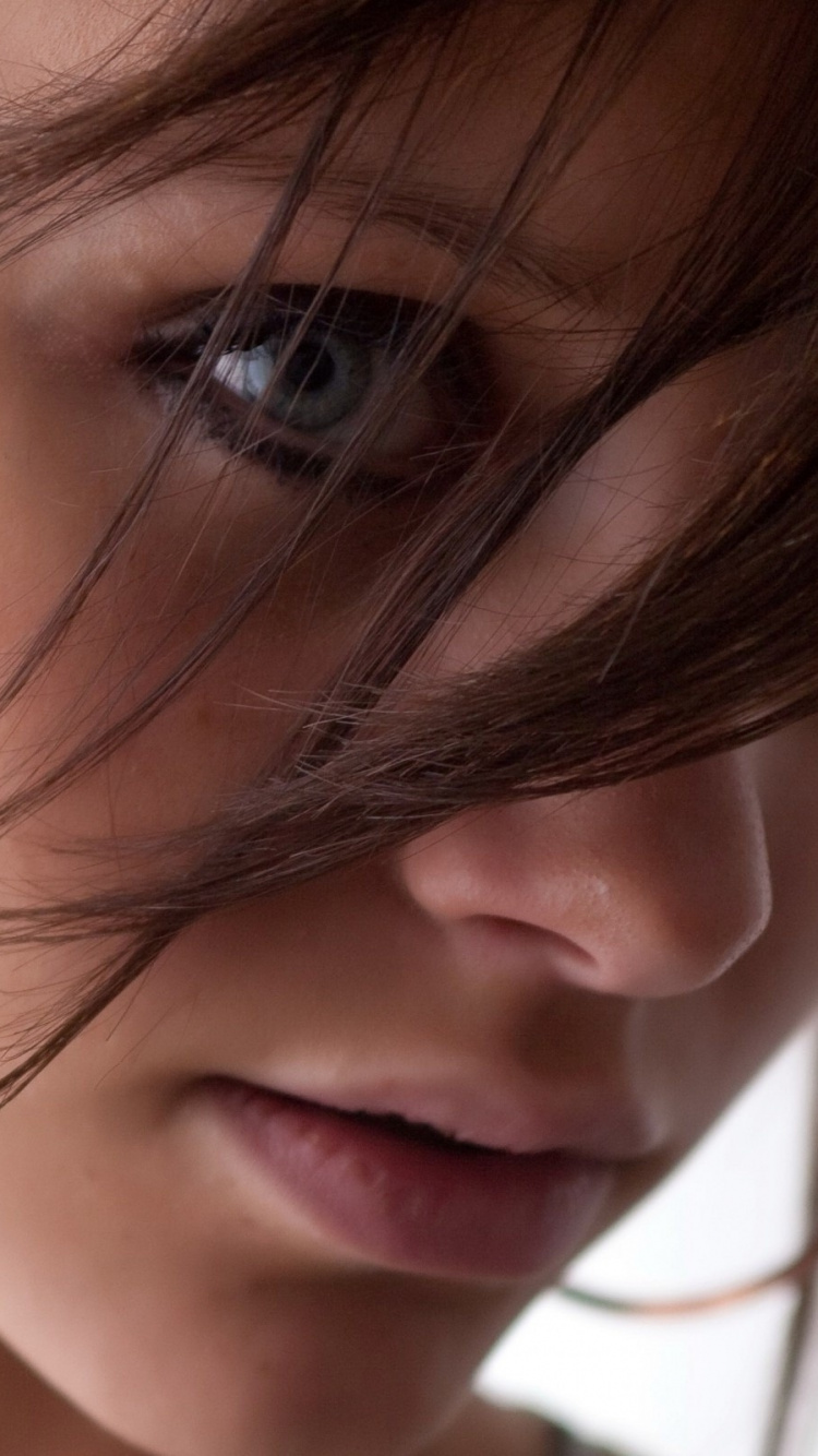 Обои волосы, бровь, подбородок, нос, красота в разрешении 750x1334