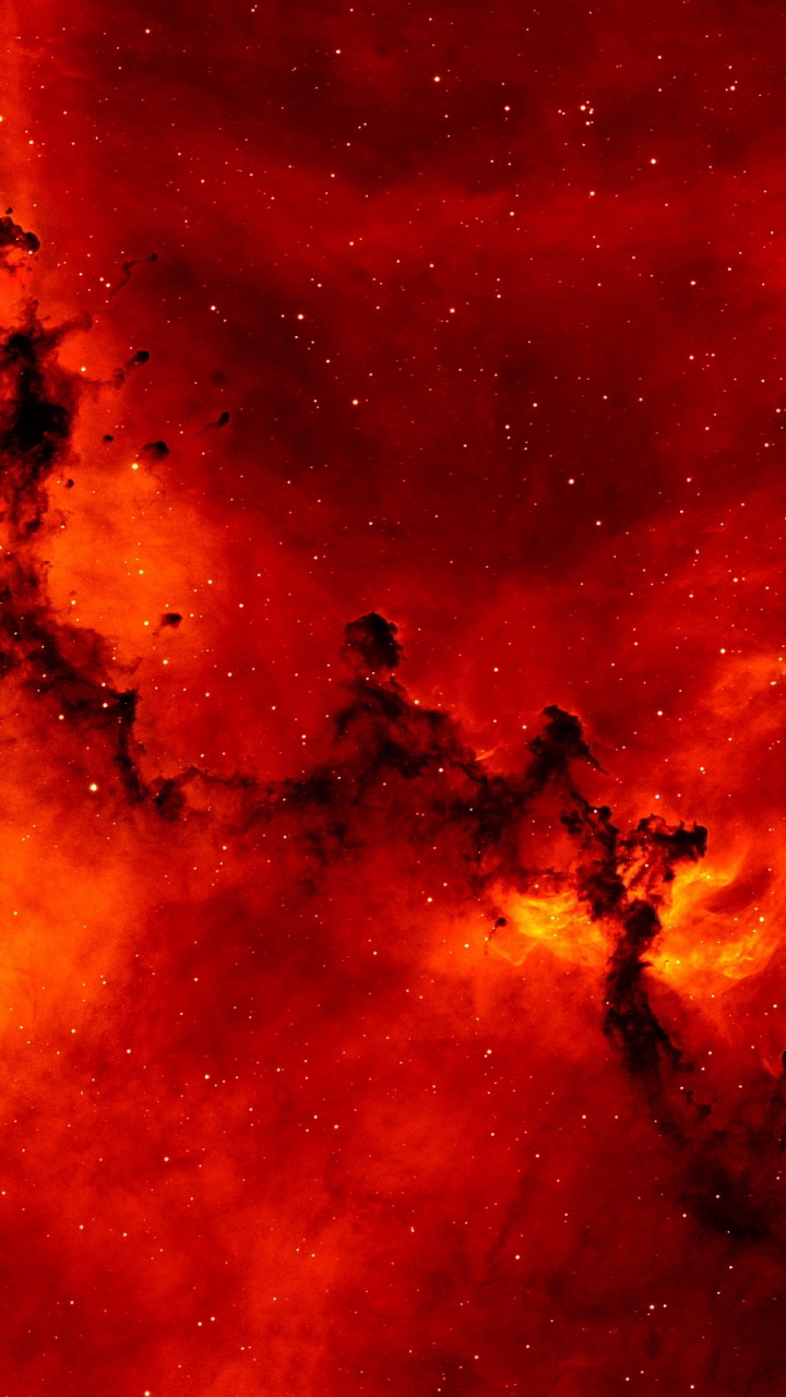 Обои туманность, космос, астрономический объект, космическое пространство, красный космический в разрешении 720x1280