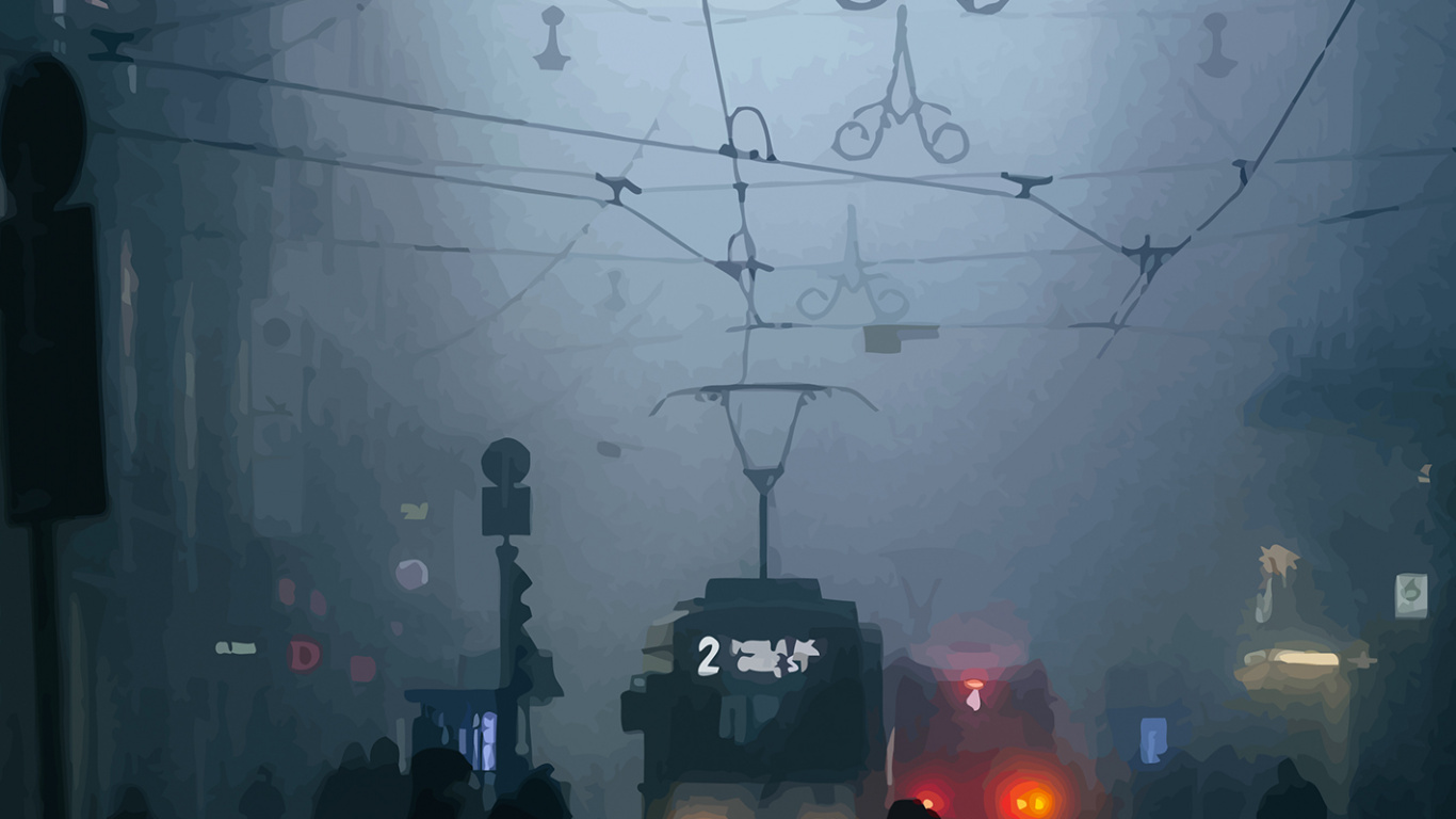 Обои атмосфера, автомобильное освещение, облако, дорожное покрытие, инфраструктура в разрешении 1366x768