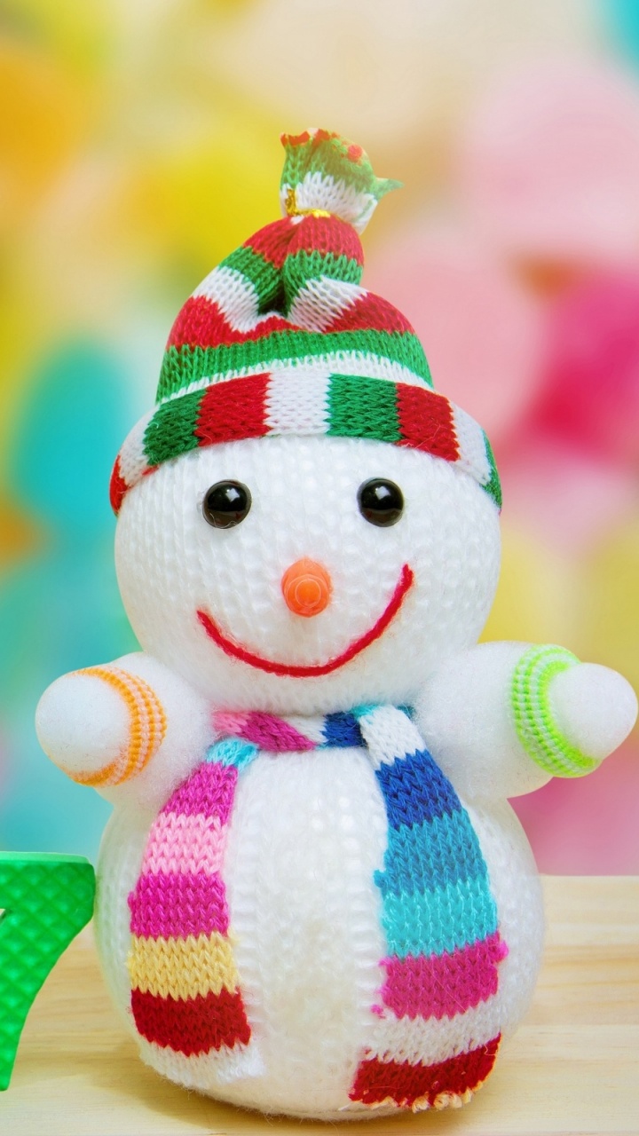 Обои Снеговик, Рождественский день, игрушка, счастье, Рождество в разрешении 720x1280