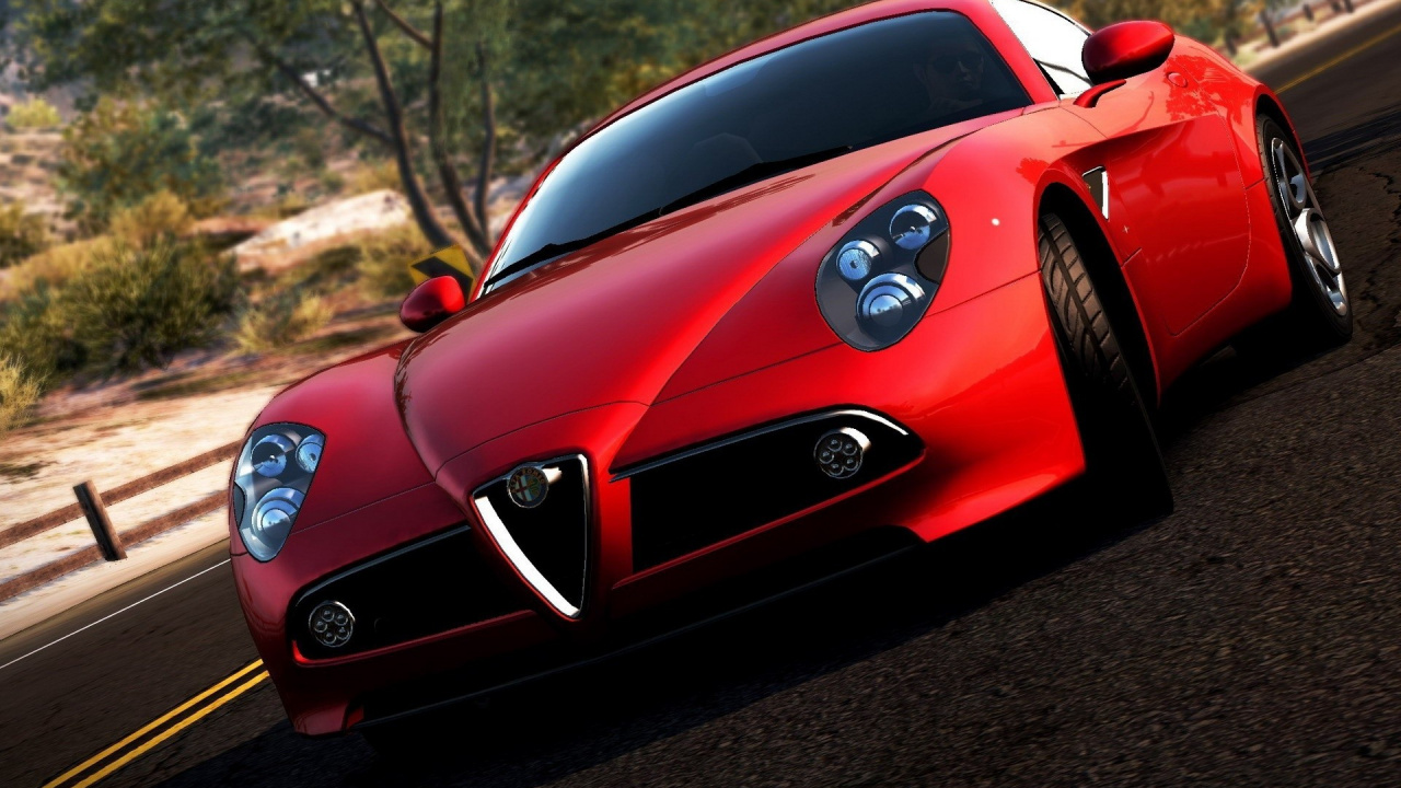Обои need for speed hot pursuit, need for speed iii hot pursuit, need for speed most wanted, xbox 360, alfa romeo 8c в разрешении 1280x720