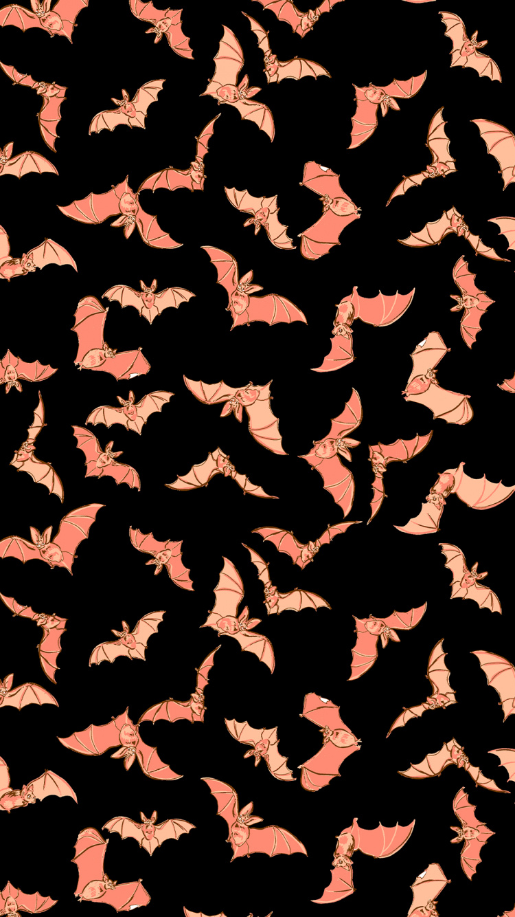 Обои Хэллоуин, узор, дизайн, Оранжевый цвет, пиксель в разрешении 750x1334