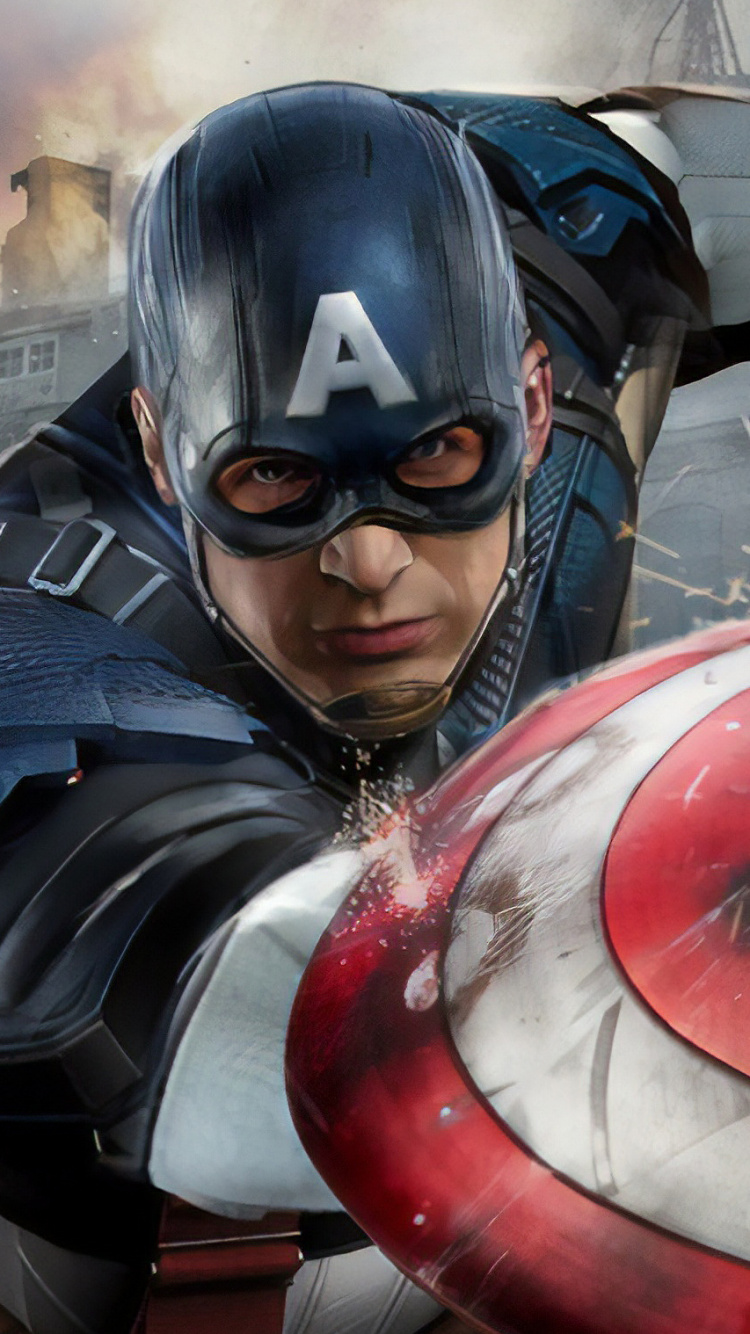 Обои Капитан Америка, комиксы Марвел, супергерой, marvel, герой в разрешении 750x1334