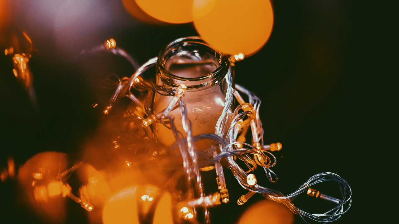 Обои боке, свет, банка, беспозвоночных, насекомое в разрешении 1280x720