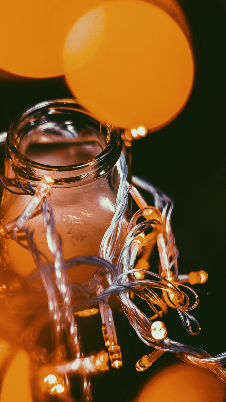 Обои боке, свет, банка, беспозвоночных, насекомое в разрешении 750x1334