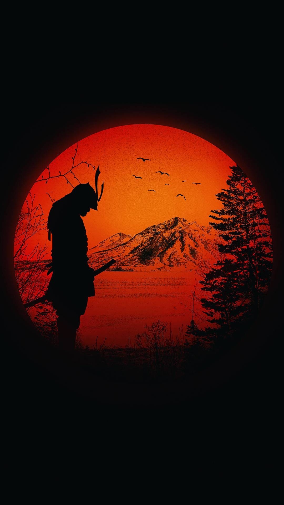 Обои Самурай, воин, произведение искусства, Rnin, ниндзя в разрешении 1080x1920