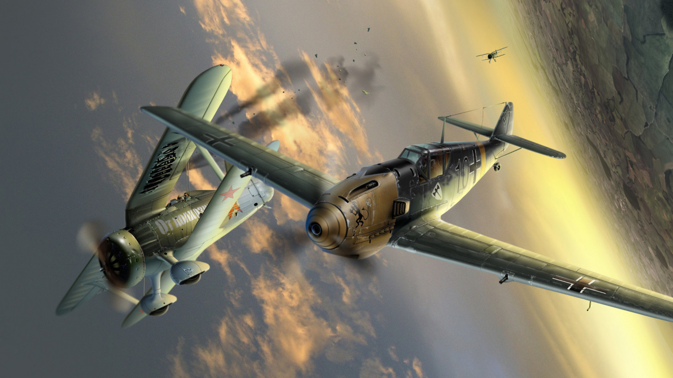 Обои Мессершмитт bf 109, Мессершмитт bf 110, самолеты, самолет, авиация в разрешении 1366x768