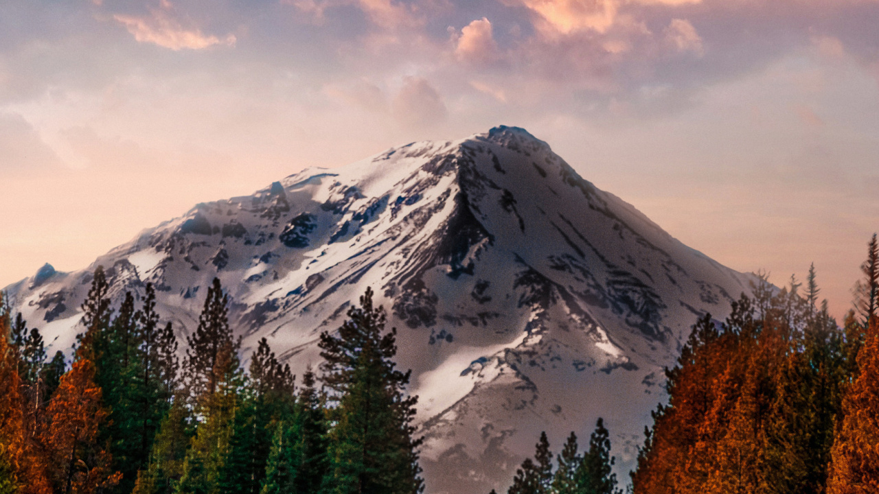 Обои облако, растение, гора, дневное время, экорегион в разрешении 1280x720