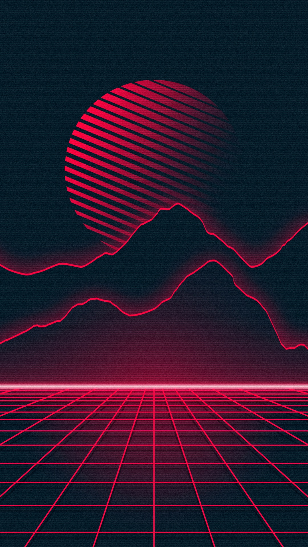 Обои Synthwave, свет, природа, пурпур, черный в разрешении 1080x1920