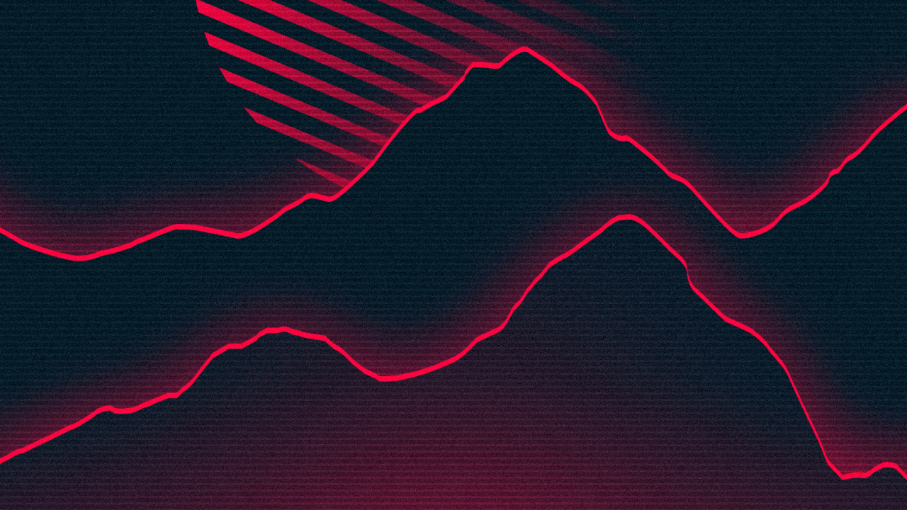 Обои Synthwave, свет, природа, пурпур, черный в разрешении 1280x720